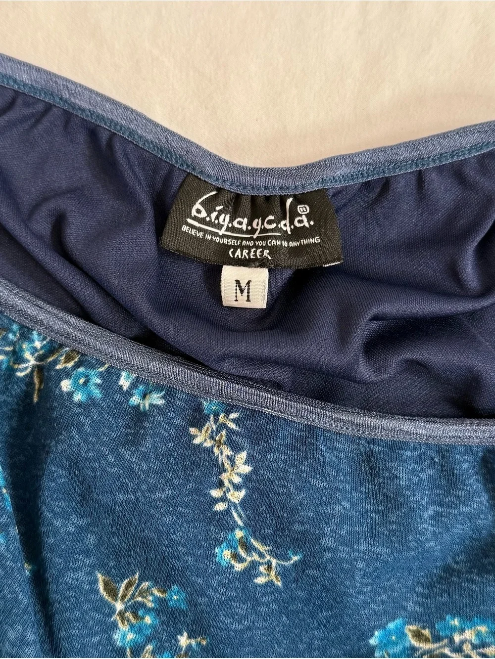 Vintage Y2K Blue Wildflower Midi Skirt